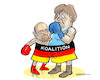 Cartoon: German election (small) by jeander tagged martin,schultz,angela,merkel,wahl,election,24,sept