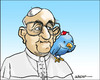 Cartoon: Twitterpope (small) by jeander tagged pope,francis,twitter
