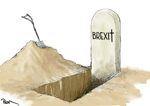 Cartoon: Open Grave (medium) by Popa tagged brexit,eu,uk,may,theresamay
