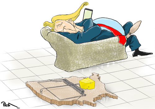 Cartoon: The Trump trap (medium) by Popa tagged trump,usa,president