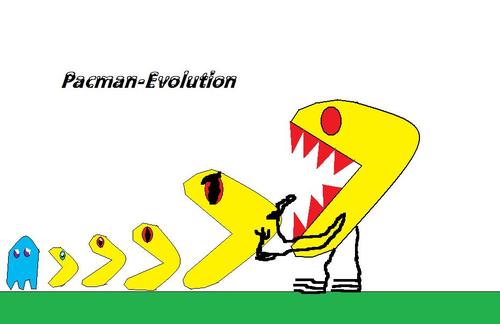 Cartoon: Pacman Evolution (medium) by Jay-Z tagged evolution,pacman