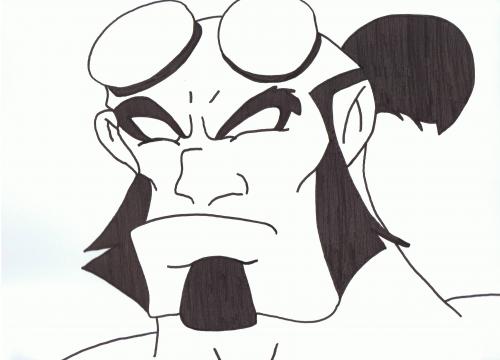 Cartoon: Hellboy (medium) by spotty tagged hellboy