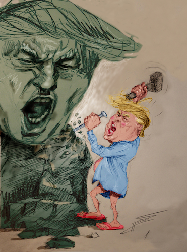 Cartoon: 4 Years Trump Presidency (medium) by ylli haruni tagged donal,trump,fashist,president