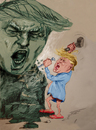 Cartoon: Trump Shaping the Future (small) by ylli haruni tagged trump,donald,presidential,racist