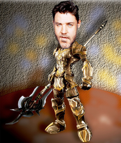 Cartoon: russell crowe (medium) by hakanipek tagged gladiatus,crowe,russell