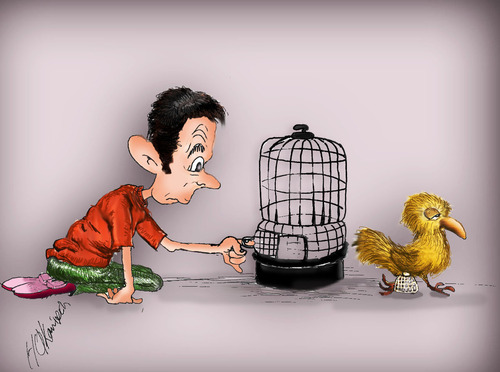 Cartoon: The Prisoner (medium) by hakanipek tagged acrid,bondage,freedom,prisoner