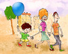 Cartoon: captivity (small) by hakanipek tagged freedom,childhood,family