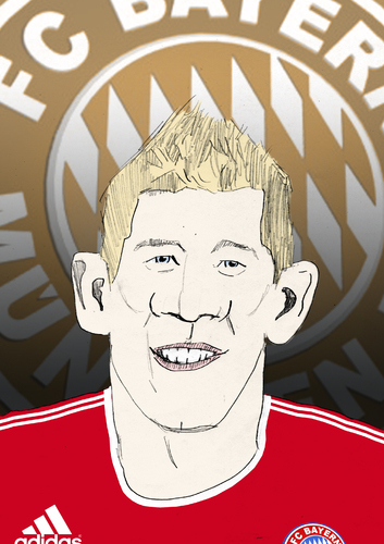 Cartoon: Schweini (medium) by Liam tagged fussball,bayer,bayern,münchen,bastian,schweinsteiger