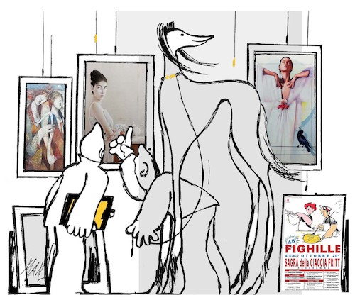 Cartoon: 37esimo Premio Fighille Arte (medium) by Enzo Maneglia Man tagged illustrazioni,maneglia,grafiche,catalogo,mostra,37esima,edizione,premio,fighillearte
