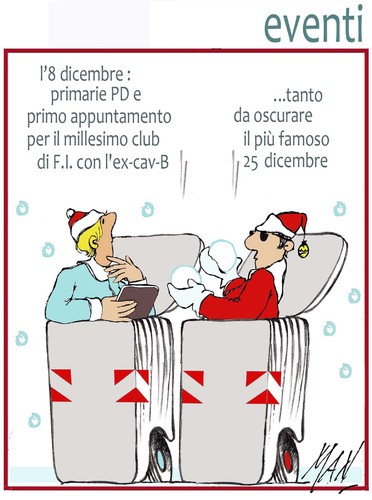 Cartoon: cassonettari di man (medium) by Enzo Maneglia Man tagged cassonettari,dicembre,2013,maneglia,man,fighillearte,eventipd