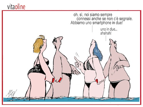 Cartoon: connessioni (medium) by Enzo Maneglia Man tagged vignette,umorismo,grafico,vita,online,spilli,maneglia,fighillearte,piccolomuseo,fighille,ita