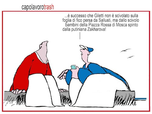Cartoon: Giletti a Mosca (medium) by Enzo Maneglia Man tagged vignette,umorismo,grafico,satira,talkshow,fighillearte,piccolomuseo,di,fighille,ita
