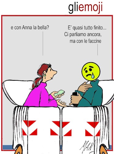 Cartoon: gli emoji (medium) by Enzo Maneglia Man tagged vignette,umorismo,grafico,maneglia,man,fighillearte