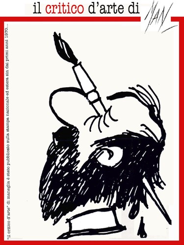 Cartoon: il critico di arte (medium) by Enzo Maneglia Man tagged bn,grafica,arte,critico