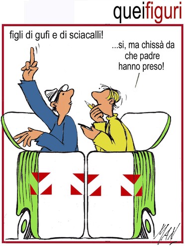 Cartoon: il dito medio (medium) by Enzo Maneglia Man tagged cassonettari,man,maneglia,fighillearte