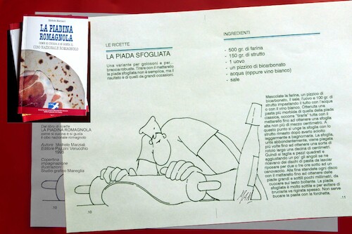 Cartoon: la piadina romagnola (medium) by Enzo Maneglia Man tagged ricette,romagnole,autore,michele,marziani,grafica,maneglia,editore,pazzini,verucchio,1998