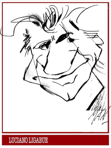 Cartoon: Luciano Ligabue (medium) by Enzo Maneglia Man tagged festival,sanremo,caricature,ritratti,ligabue,cantante,cantautore,regista,attore,maneglia,man
