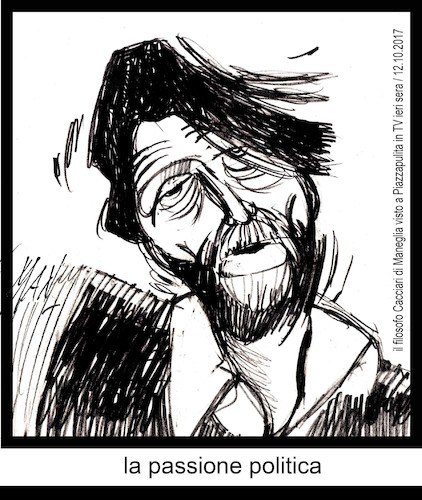 Cartoon: Massimo Cacciari (medium) by Enzo Maneglia Man tagged caricatura,cacciari,filosofo,politico,italiano