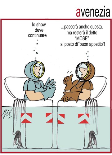 Cartoon: Mose 3 (medium) by Enzo Maneglia Man tagged cassonettari,man,maneglia,fighillearte