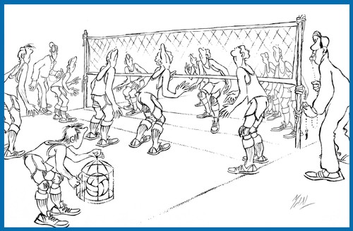 Cartoon: pallavolo (medium) by Enzo Maneglia Man tagged humor,sport,olimpiadi