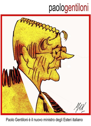 Cartoon: Paolo Gentiloni (medium) by Enzo Maneglia Man tagged esteri,ministro,gentiloni,paolo,caricatura,italiano