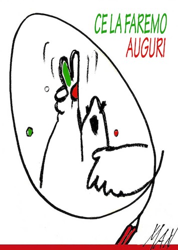 Cartoon: PASQUA 2020 (medium) by Enzo Maneglia Man tagged ce,la,faremo,auguri,sorpresa,nel,uovo,pasquale,maneglia,man
