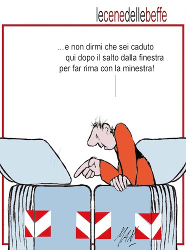 Cartoon: PD cene delle beffe (medium) by Enzo Maneglia Man tagged cassonettari,vignetta,umorismo,grafico,satira,politica,maneglia,enzo,pfighillearte