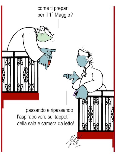 Cartoon: primo maggio 2020 (medium) by Enzo Maneglia Man tagged vignetta,umorismo,grafico,spilli,maneglia,fighillearte,piccolomuseo,di,fighille,it