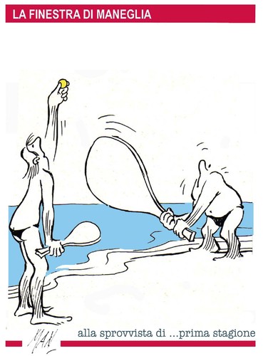 Cartoon: qui riviera (medium) by Enzo Maneglia Man tagged estate,mare,giochi,incontri,scontri