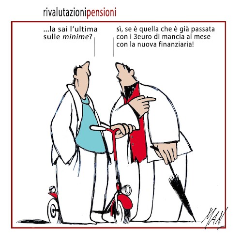 Cartoon: rivalutazioni pensioni (medium) by Enzo Maneglia Man tagged vignette,umorismo,grafico,illustrazioni,fighillearte,piccolomuseo,palazzo,tani,fighille,ita