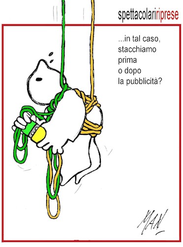 Cartoon: spettacolari riprese (medium) by Enzo Maneglia Man tagged vignette,umorismo,grafico,satira,maneglia,man,fighillearte