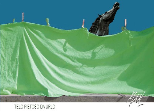 Cartoon: Telo pietoso da urlo (medium) by Enzo Maneglia Man tagged foto,espressionista,surrealista
