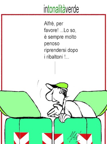 Cartoon: tra verdi (medium) by Enzo Maneglia Man tagged vignetta,umorismo,grafico,satira,politica,nazionale,cassonettari,di,man,fighillearte,piccolomuseo,fighille