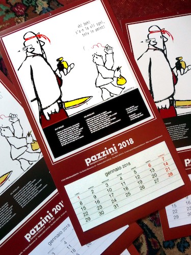 Cartoon: Calendario 2018 Pazzini Editore (medium) by Enzo Maneglia Man tagged calendario,2018,pazzini,editore,stampatore,dal,1886,grafica,man
