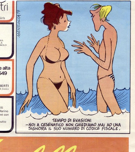 Cartoon: le donnine (medium) by Enzo Maneglia Man tagged settimanale,rivieraeco