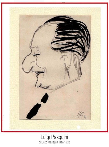 Cartoon: Luigi Pasquini (medium) by Enzo Maneglia Man tagged caricature,personaggi,pittori,di,enzo,maneglia,man