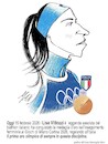 Cartoon: Lisa Vittozzi (small) by Enzo Maneglia Man tagged caricature,sport,olimpiadi,invernali,2026,campioni,sci
