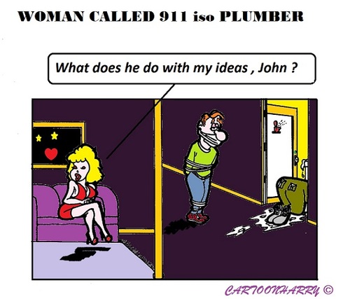 Cartoon: 911 (medium) by cartoonharry tagged leakage,911,plumber,water,toonpool
