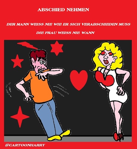Cartoon: Abschied Nehmen (medium) by cartoonharry tagged abschied,cartoonharry