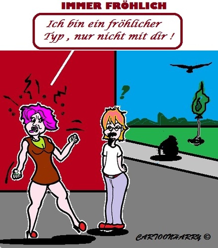 Cartoon: Ach Nein (medium) by cartoonharry tagged mädchen,jungermann