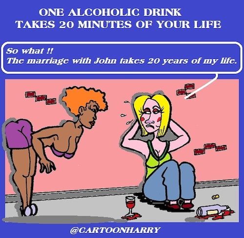 Cartoon: Alcohol (medium) by cartoonharry tagged alcohol,cartoonharry