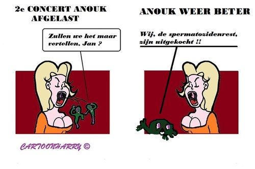 Cartoon: Anouk (medium) by cartoonharry tagged anouk,beter