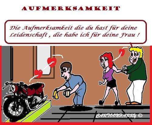Cartoon: Aufpassen (medium) by cartoonharry tagged motor,cartoonharry,liebe