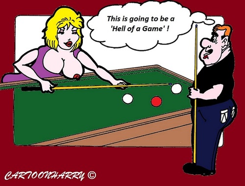 Cartoon: Bad Game (medium) by cartoonharry tagged billiard,game,bad,nice,hard,girl,boobs,cartoon,cartoonist,cartoonharry,dutch,toonpool