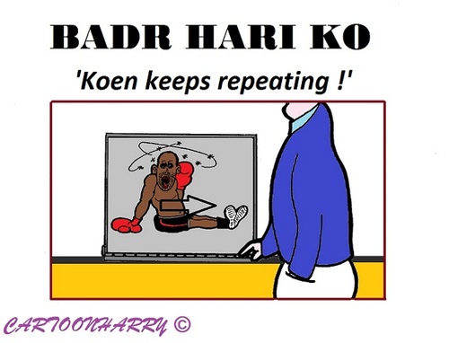 Cartoon: Badr Hari (medium) by cartoonharry tagged badrhari,ko,badr,hari,moskou,freefight,freefighter,cartoons,cartoonists,caricatures,cartoonharry,dutch,holland,russia,toonpool