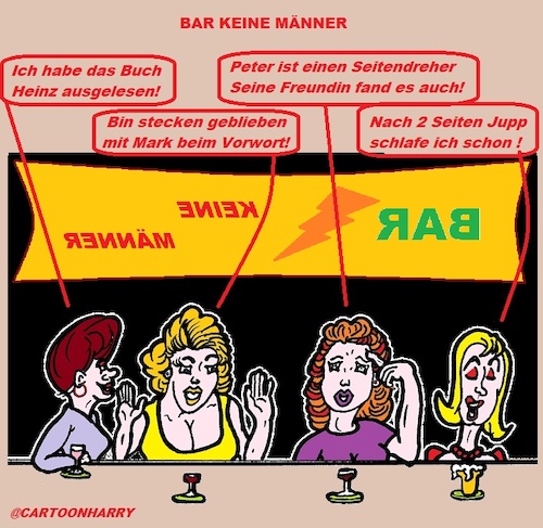 Cartoon: Bar !Keine Männer! (medium) by cartoonharry tagged bar,männer,frauen
