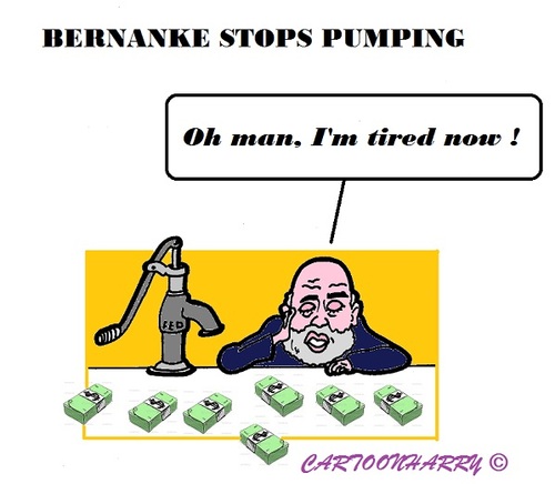 Cartoon: Bernanke (medium) by cartoonharry tagged usa,fed,bernanke,tired