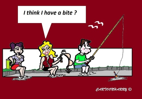 Cartoon: Bite (medium) by cartoonharry tagged bite,sexy,bra,cartoon,cartoonist,cartoonharry,dutch,toonpool
