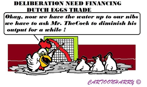 Cartoon: Chicken Meeting (medium) by cartoonharry tagged dutch,eggs,trade,red,meeting,toonpool
