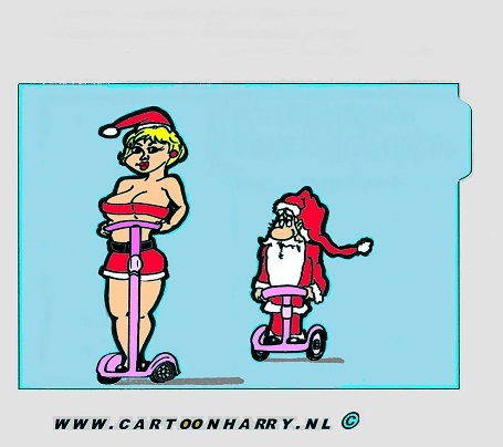 Cartoon: Christmas Segway Ride (medium) by cartoonharry tagged cartoon,comic,artist,comix,comics,cool,ride,cooles,cold,girls,girlie,erotic,erotik,art,toonpool,toonsup,facebook,hyves,sexy,sexier,arts,cartoonist,cartoonharry,dutch,madchen,schon,folgen,next,better,reindeer,sledge,father,christmas,girl,segway